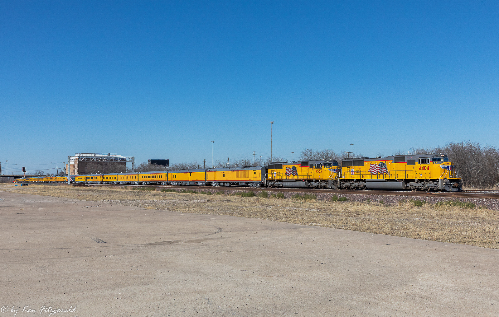 Nineteen Car Passenger Train